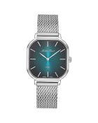 Montre Femme Quartz en Acier Monsoon Square argentée