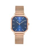 Montre Femme Quartz en Acier Monsoon Square rose doré