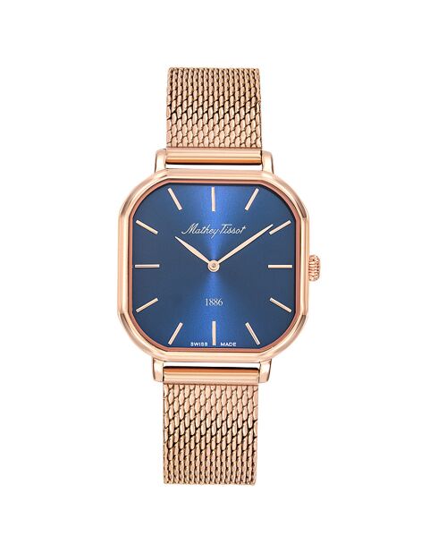 Montre Femme Quartz en Acier Monsoon Square rose doré