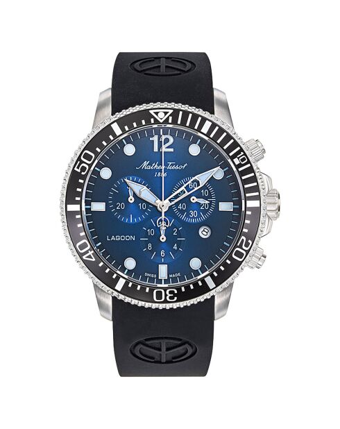 Montre Homme Quartz en Silicone Lagoon noire