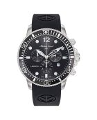 Montre Homme Quartz en Silicone Lagoon noire