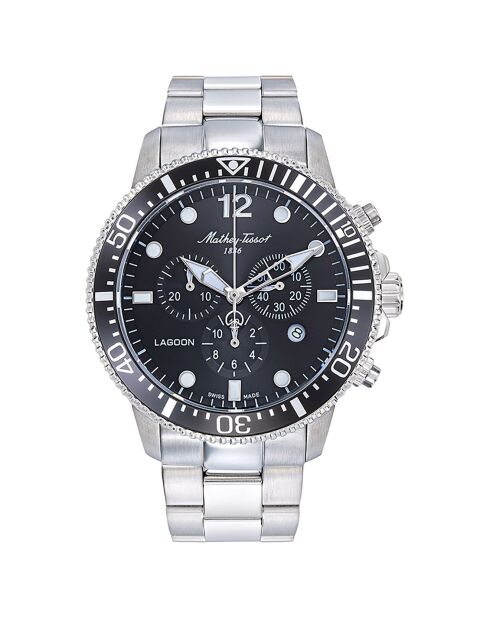 Montre Homme Quartz en Acier Lagoon argentée