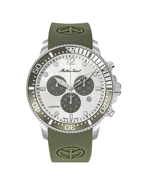 Montre Homme Quartz en Silicone Lagoon verte