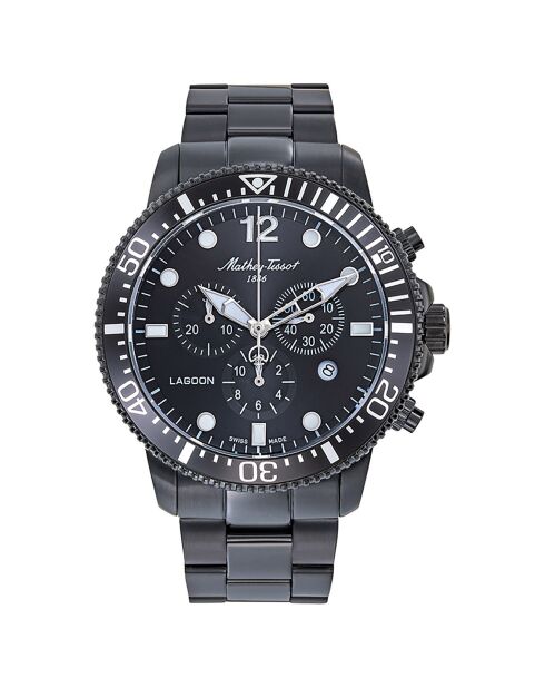 Montre Homme Quartz en Acier Lagoon noire