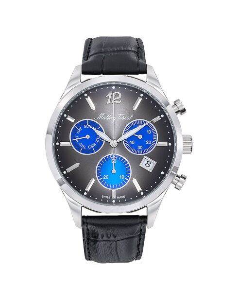 Montre Homme Chronographe en Cuir Urban Chrono noire