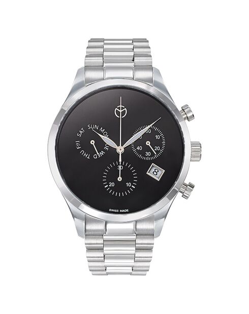 Montre Homme Chronographe en Acier Urban Chrono argentée