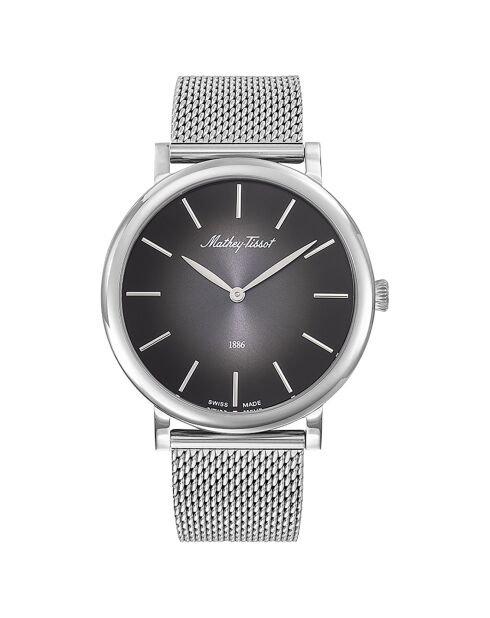 Montre Homme Quartz en Acier Monsoon argentée