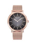 Montre Homme Quartz en Acier Monsoon rose doré