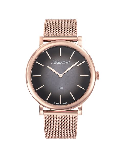 Montre Homme Quartz en Acier Monsoon rose doré