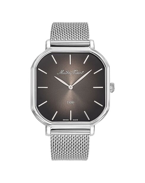 Montre Homme Quartz en Acier Monsoon Square argentée