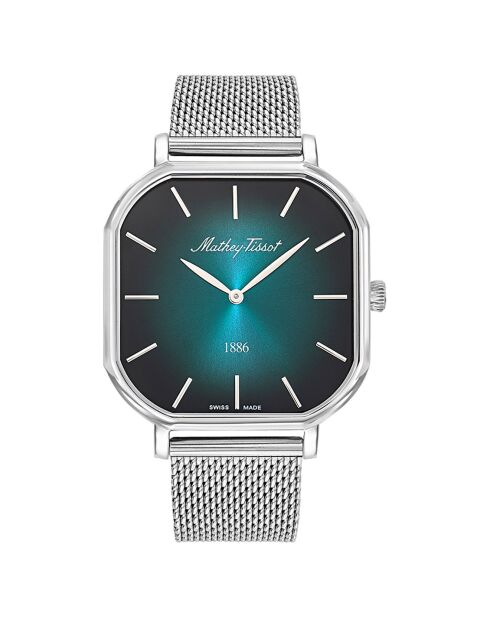 Montre Homme Quartz en Acier Monsoon Square argentée