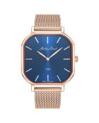 Montre Homme Quartz en Acier Monsoon Square rose doré