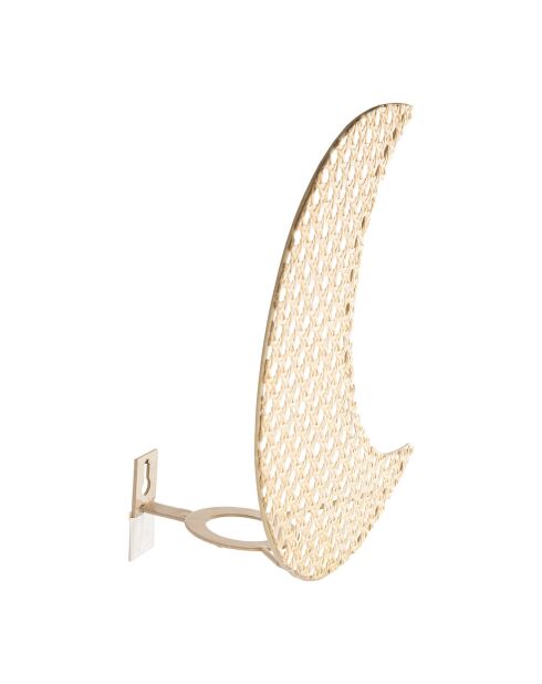 Applique murale en Rotin Lune naturel- 15x27x11cm