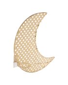 Applique murale en Rotin Lune naturel- 15x27x11cm