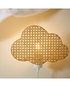 Applique murale en Rotin Nuage naturel- 28x19x11.5cm