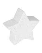 Lampe Led en Porcelaine Etoile blanche   16x5.5xH.15.5cm