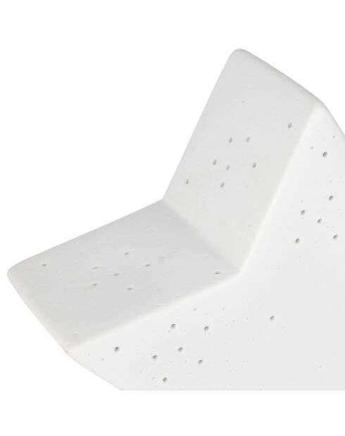 Lampe Led en Porcelaine Etoile blanche   16x5.5xH.15.5cm