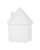 Lampe Led en Porcelaine Maison blanche   D.13.5xH.17cm