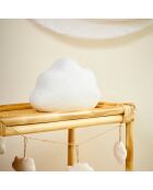 Lampe Led en Porcelaine Nuage blanche  - 25.5x15.5xH.17.5cm