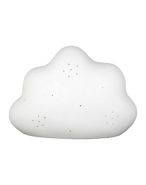 Lampe Led en Porcelaine Nuage blanche  - 25.5x15.5xH.17.5cm