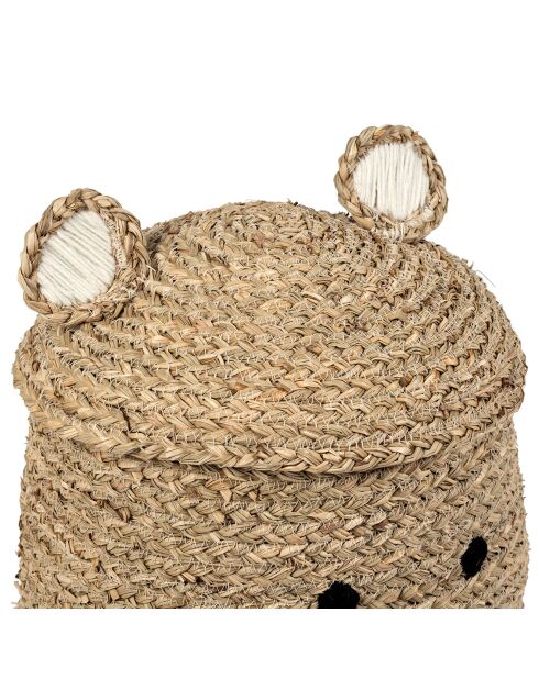 2 cestini in alghe naturali con orso