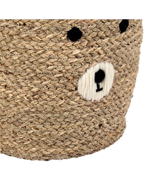 2 cestini in alghe naturali con orso