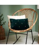Housse de coussin vert foncé- 50x30cm
