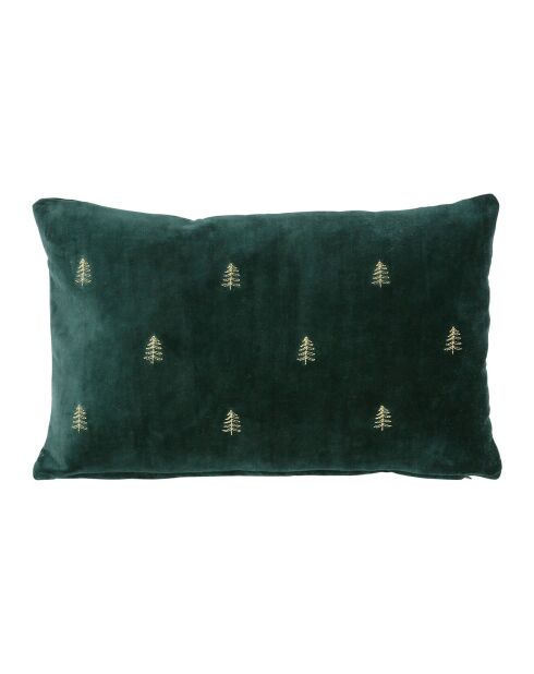 Housse de coussin vert foncé- 50x30cm
