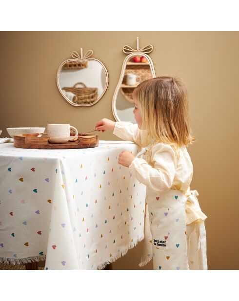 Delantal infantil blanco - 55x45 cm