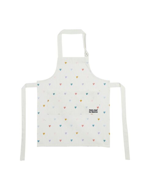 Delantal infantil blanco - 55x45 cm