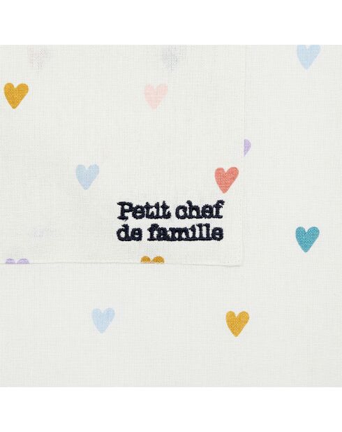 Delantal infantil blanco - 55x45 cm