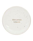 Assiette Tresors Bonheur Etoile blanc moucheté  -  D.12cm
