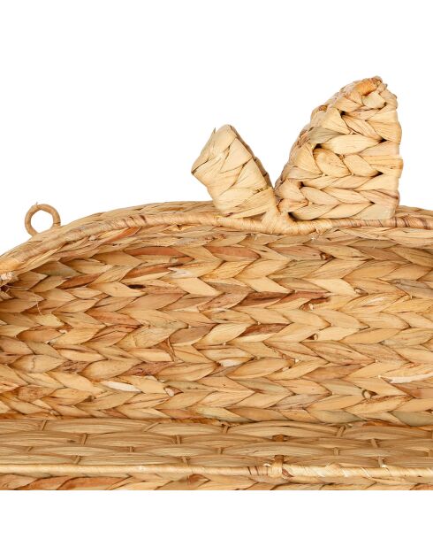 Natuurlijke Apple wandplank met 2 niveaus - 54x59,5x15cm