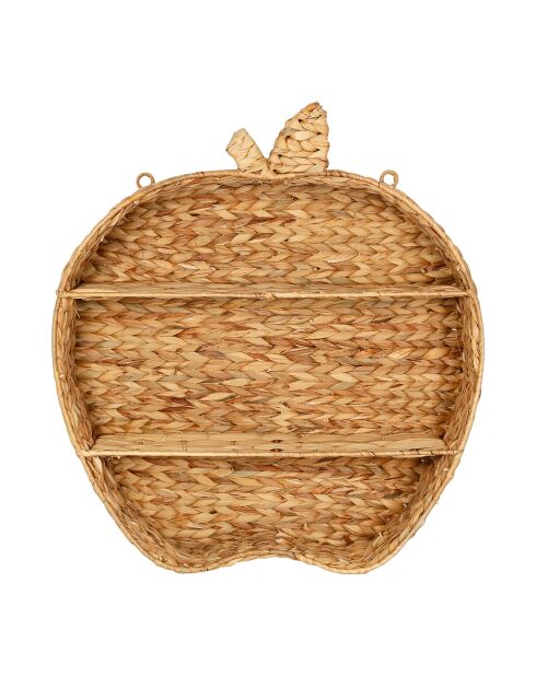 Natuurlijke Apple wandplank met 2 niveaus - 54x59,5x15cm