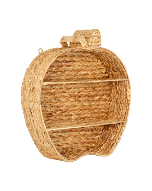 Natuurlijke Apple wandplank met 2 niveaus - 54x59,5x15cm