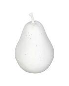 Lampe Led en Porcelaine Poire blanche   D.17xH.24cm