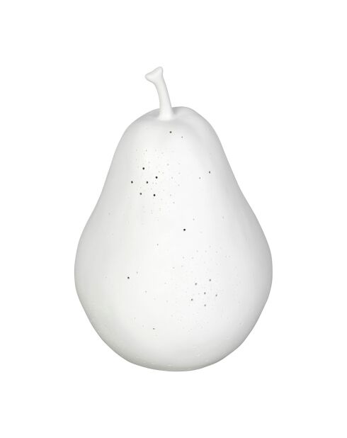 Ledlamp van wit peerporselein D.17xH.24cm