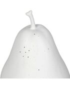 Lampe Led en Porcelaine Poire blanche   D.17xH.24cm