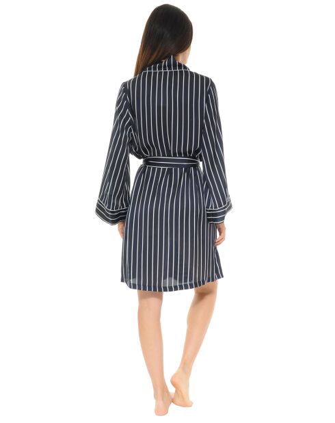 Kimono long Roxette bleu marine