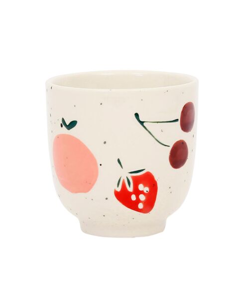 Gobelet Les Fruits D'Ete multicolore  - D.7xH.7cm