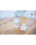 Boite à dents blanc moucheté- D.4xH.7cm