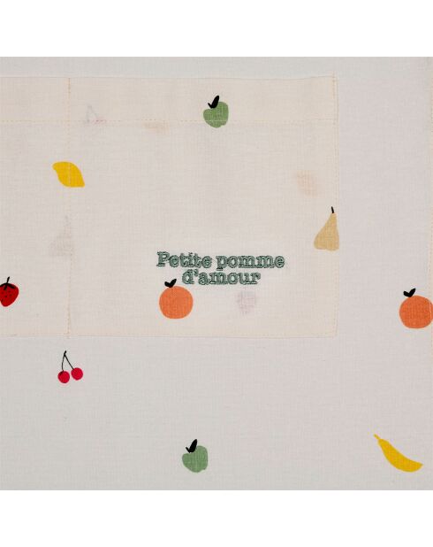 Delantal infantil blanco - 55x45 cm