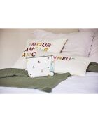 Housse de coussin Amour blanche - 45x45cm