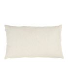 Housse de coussin Bonheur blanche - 50x30cm