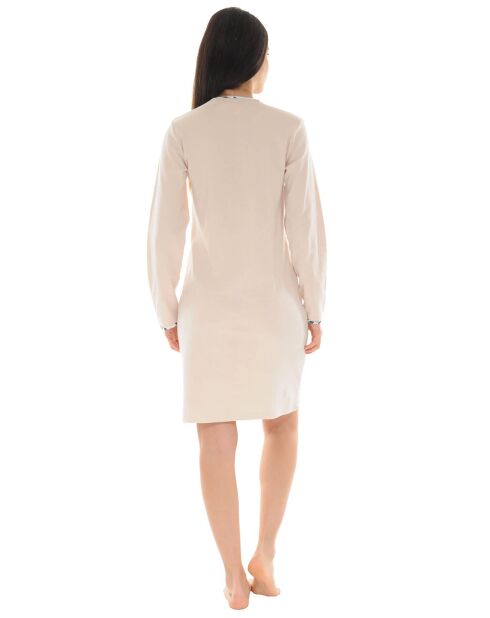 Robe longue en Maille Cidonie beige