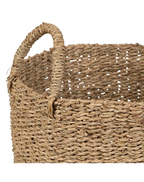 2 cestini naturali/rossi ciliegia/alghe rosse