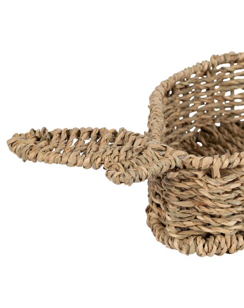 Schale aus natürlichem Birnen-Seegras, 22 x 38 x 6 cm