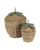 2 cestini naturali in alghe marine alla fragola e salvia