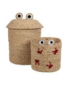 Cestino in alghe di granchio naturale/rosso