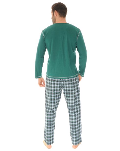Pyjama long en Maille Seylan vert sapin